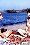 Vintage beach nudist flashing pussies in public - part 822