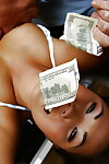 Asian stripper London Keyes and gf perform bukkake sex acts for cash money