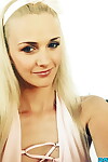 Blonde girl from Czechoslovakia Zdenka takes non nude self shots
