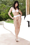 Mature Euro lady Desyra Noir flashing upskirt underwear outdoors